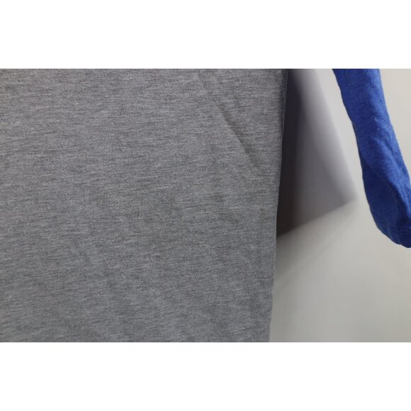 Nike Mens Large Faded Milwaukee Brewers Baseball 3/4 Sleeve Raglan T-Shirt Gray - Picture 7 of 16